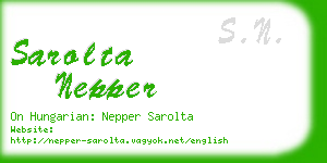 sarolta nepper business card